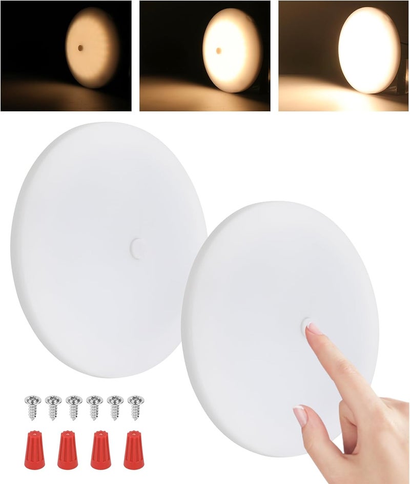 RVZONE RV Lights Interior, 5 Inch RV LED Ceiling Puck Light Dimmable 12 Volt LED Lights, 12V RV Puck Lights Led 4.5W Milky Frosted RV Ceiling Dome Light for Camper Van Trailer Boat - Image 1